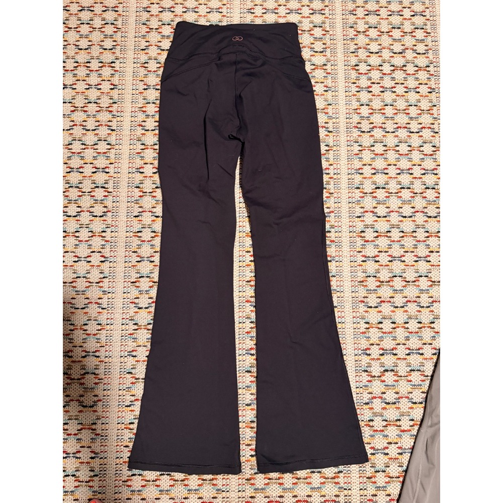CALIA by Carrie Underwood Black Flare Leg Yoga Pants High Rise Pockets Small